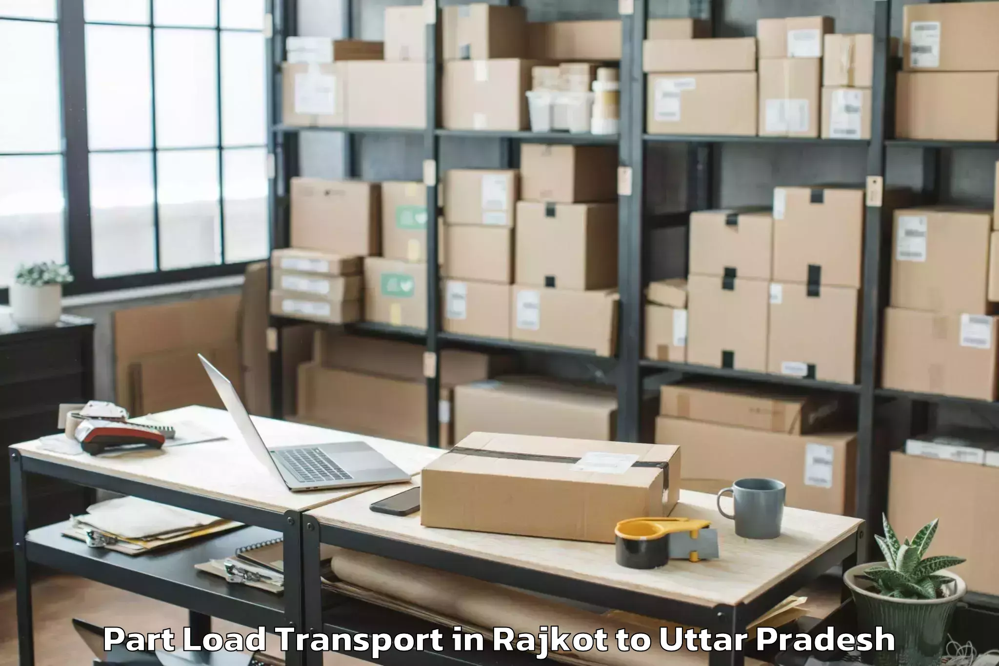 Professional Rajkot to Prayagraj Part Load Transport